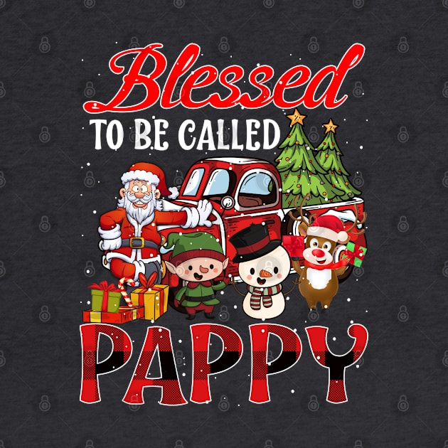 Blessed To Be Called Pappy Christmas Buffalo Plaid Truck by intelus